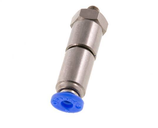 joint tournant rapide 4mm & M5 Filets mâles à enfoncer Laiton nickele/PBT NBR Rotatif