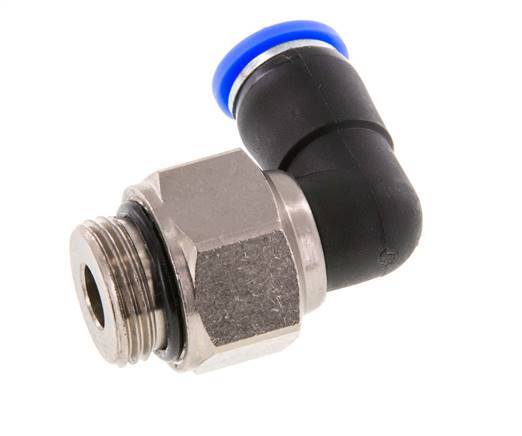coude 8mm & G3/8'' Joint pivotant Filets mâles à enfoncer Laiton nickele/PBT NBR Rotatif