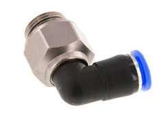 coude 8mm & G3/8'' Joint pivotant Filets mâles à enfoncer Laiton nickele/PBT NBR Rotatif