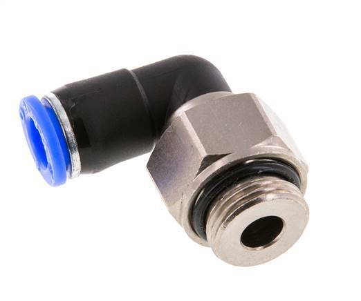 coude 8mm & G3/8'' Joint pivotant Filets mâles à enfoncer Laiton nickele/PBT NBR Rotatif