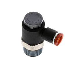 Vanne de régulation de débit Coude d'entrée 8 mm - R1/2'' Laiton/ Contre-écrou PA 66