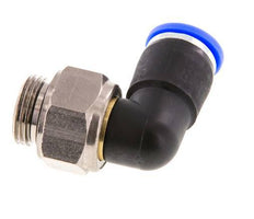 10mm & G3/8'' Elbow Swivel Joint Push-In-Male Threads Nickel-Plated Brass/PBT NBR Rotatable