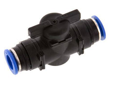vanne à boule droite à 2 voies 12 mm Plastique/laiton