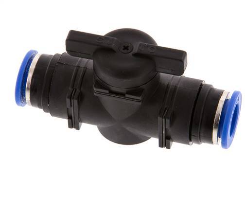 vanne à boule droite à 2 voies 12 mm Plastique/laiton