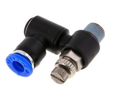 Silencieux de contrôle du débit Sortie de compteur rotative 6 mm - R1/8'' Laiton/PA 66