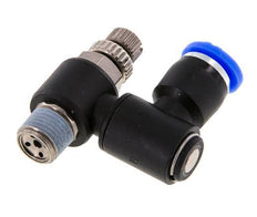 Silencieux de contrôle du débit Sortie de compteur rotative 6 mm - R1/8'' Laiton/PA 66