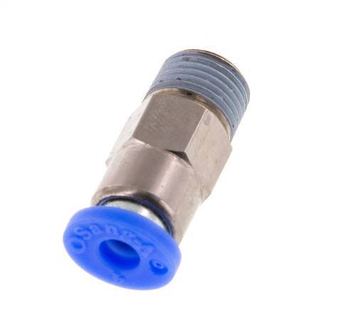 Push-In Check Valve 4mm & R1/8'' Male Brass/PBT 0.2-10bar (3-145psi) Hose-Thread