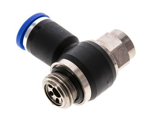 Coude de sortie de compteur pour silencieux 8 mm - G1/4'' Laiton/PA 66 Vis à fente