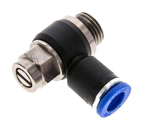 Coude de sortie de compteur pour silencieux 8 mm - G1/4'' Laiton/PA 66 Vis à fente