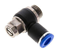 Coude de sortie de compteur pour silencieux 8 mm - G1/4'' Laiton/PA 66 Vis à fente