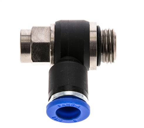 Coude de sortie de compteur pour silencieux 8 mm - G1/4'' Laiton/PA 66 Vis à fente