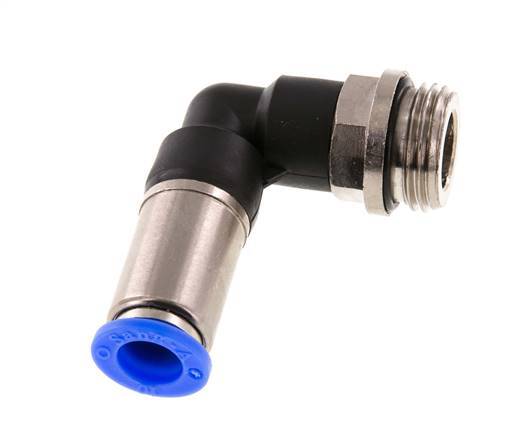 Raccord enfichable 10mm & G1/2'' mâle coude autobloquant laiton/PBT 0-10bar (0-145psi)