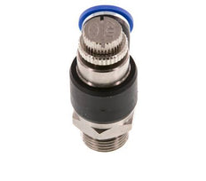 Coude de sortie du compteur du silencieux Flow Control 10 mm - G3/8'' laiton/PA 66