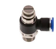Coude de sortie du compteur du silencieux Flow Control 10 mm - G3/8'' laiton/PA 66