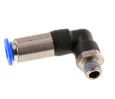 Raccord à Enfoncer 8mm & R1/8'' Mâle Coude Autobloquant en Laiton/PBT 0-10bar (0-145psi) [2 Pièces].