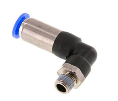 Raccord à Enfoncer 8mm & R1/8'' Mâle Coude Autobloquant en Laiton/PBT 0-10bar (0-145psi) [2 Pièces].