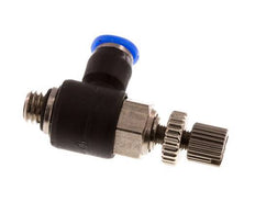 Flow Control Silencer Meter-Out Elbow 3 mm - M5 Brass/PBT