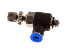 Coude de sortie de compteur du silencieux Flow Control 3 mm - M5 laiton/PBT