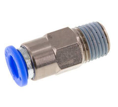 Push-In Fitting 8mm & R1/4'' Male Auto Shut-Off Brass/PBT 0-10bar (0-145psi) [2 Pieces]