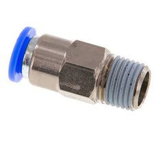 Push-In Fitting 8mm & R1/4'' Male Auto Shut-Off Brass/PBT 0-10bar (0-145psi) [2 Pieces]