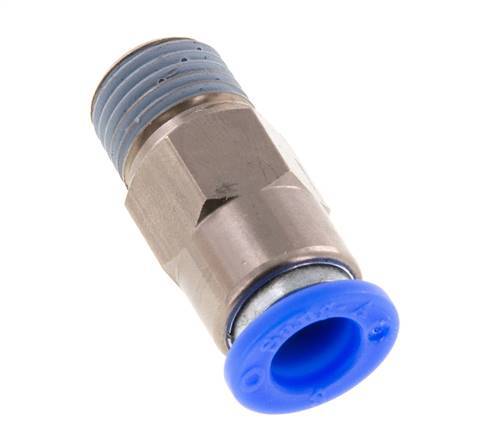 Raccord à Enfoncer 8mm et R1/4'' Mâle Autobloquant en Laiton/PBT 0-10bar (0-145psi) [2 pièces].