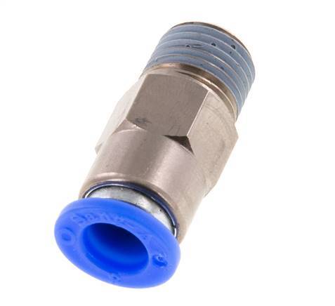 Raccord à Enfoncer 8mm et R1/4'' Mâle Autobloquant en Laiton/PBT 0-10bar (0-145psi) [2 pièces].