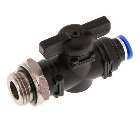 2-Way Straight Ball Valve 6 mm - G3/8'' Plastic/Brass