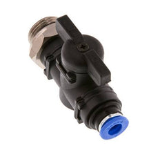 vanne à boule droite à 2 voies 6 mm - G3/8'' plastique/laiton