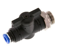 vanne à boule droite à 2 voies 6 mm - G3/8'' plastique/laiton