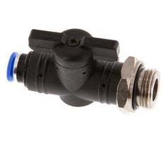 vanne à boule droite à 2 voies 6 mm - G3/8'' plastique/laiton