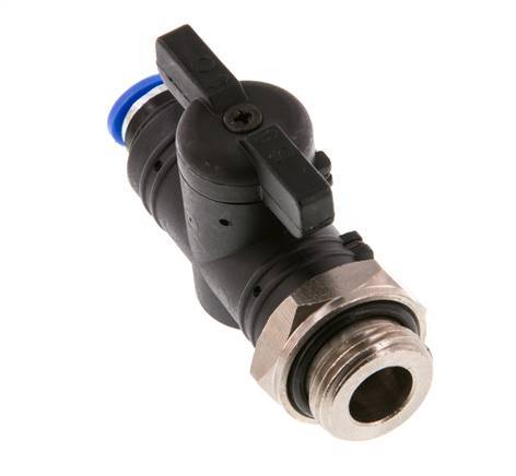 vanne à boule droite à 2 voies 6 mm - G3/8'' plastique/laiton