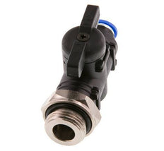 vanne à boule droite à 2 voies 6 mm - G3/8'' plastique/laiton