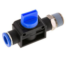 vanne manuelle d'arrêt à 3/2 voies 10 mm - R3/8'' plastique/laiton Ventilation côté tube