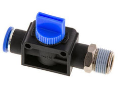 vanne manuelle d'arrêt à 3/2 voies 10 mm - R3/8'' plastique/laiton Ventilation côté tube