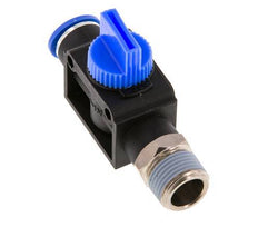 vanne manuelle d'arrêt à 3/2 voies 10 mm - R3/8'' plastique/laiton Ventilation côté tube