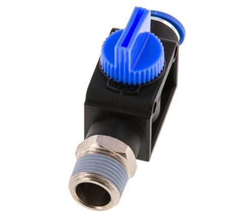 vanne manuelle d'arrêt à 3/2 voies 10 mm - R3/8'' plastique/laiton Ventilation côté tube