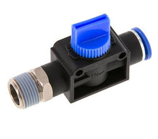 vanne manuelle d'arrêt à 3/2 voies 10 mm - R3/8'' plastique/laiton Ventilation côté tube