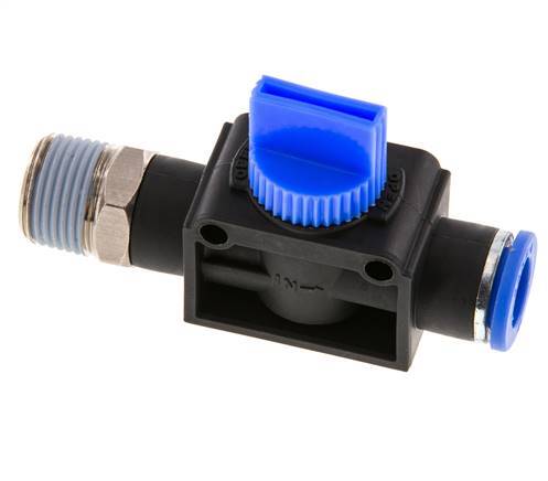 vanne manuelle d'arrêt à 3/2 voies 10 mm - R3/8'' plastique/laiton Ventilation côté tube