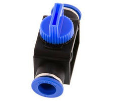 vanne manuelle d'arrêt à 3/2 voies 10 mm plastique/laiton