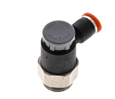 Vanne de régulation de débit Coude d'entrée 6 mm - G3/8'' Laiton/ Contre-écrou PA 66