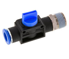 vanne manuelle d'arrêt à 3/2 voies 12 mm - R1/2'' Plastique/laiton Filetage côté ventilation