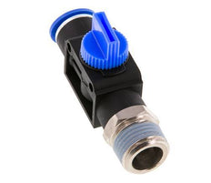 vanne manuelle d'arrêt à 3/2 voies 12 mm - R1/2'' Plastique/laiton Filetage côté ventilation
