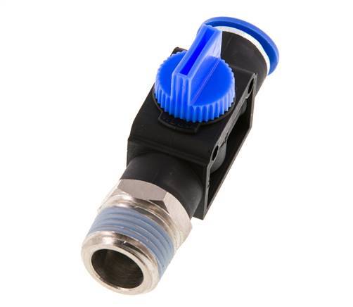 vanne manuelle d'arrêt à 3/2 voies 12 mm - R1/2'' Plastique/laiton Filetage côté ventilation