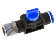 vanne manuelle d'arrêt à 3/2 voies 12 mm - R1/2'' Plastique/laiton Filetage côté ventilation