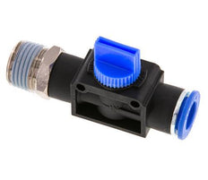 vanne manuelle d'arrêt à 3/2 voies 12 mm - R1/2'' Plastique/laiton Filetage côté ventilation