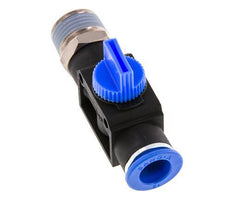 vanne manuelle d'arrêt à 3/2 voies 12 mm - R1/2'' Plastique/laiton Filetage côté ventilation