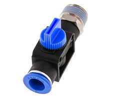 vanne manuelle d'arrêt à 3/2 voies 12 mm - R1/2'' Plastique/laiton Filetage côté ventilation