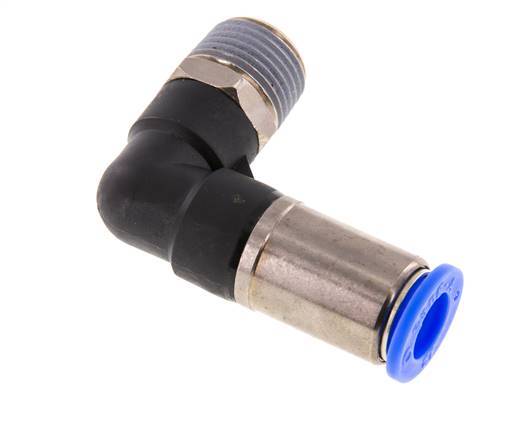 Raccord enfichable 12mm & R1/2'' mâle coude autobloquant laiton/PBT 0-10bar (0-145psi)