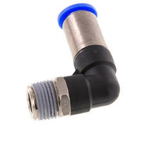 Push-In Fitting 12mm & R1/2'' Male Auto Shut-Off Elbow Brass/PBT 0-10bar (0-145psi)