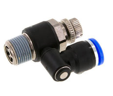 Silencieux de contrôle de débit Sortie de compteur rotative 10 mm - R3/8'' Laiton/PA 66